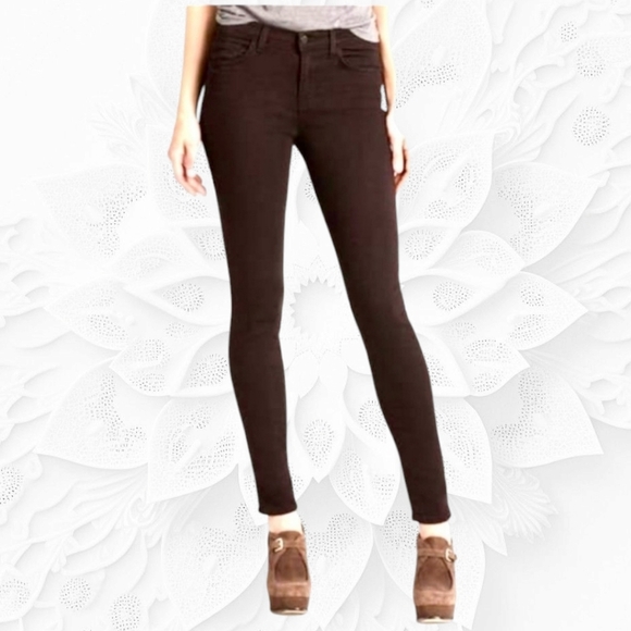J Brand Denim - J Brand Dark Noir Red Skinny Denim Jeans Size 29